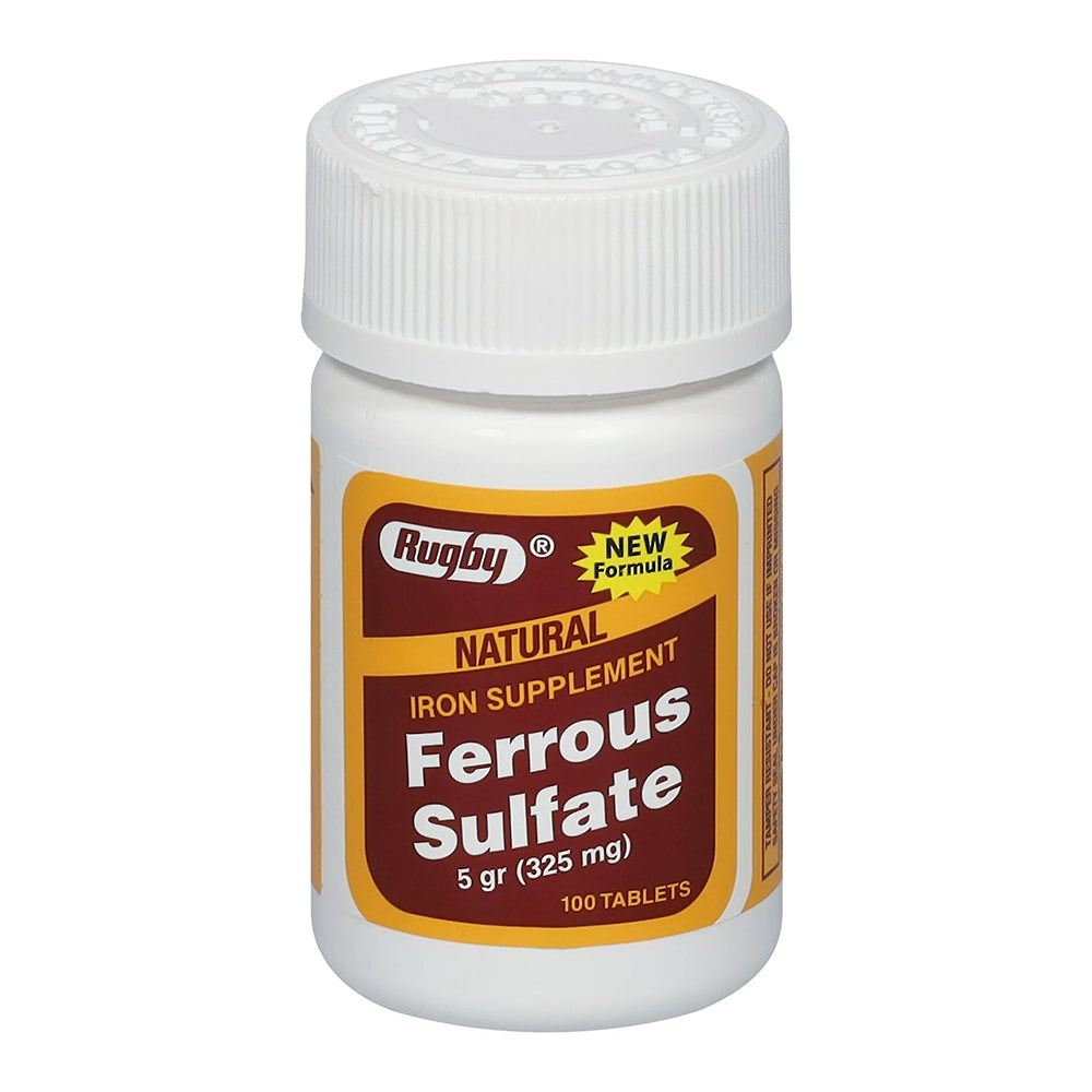 Rugby Ferrous Sulfate Tablets, 325Mg - 100 Ct