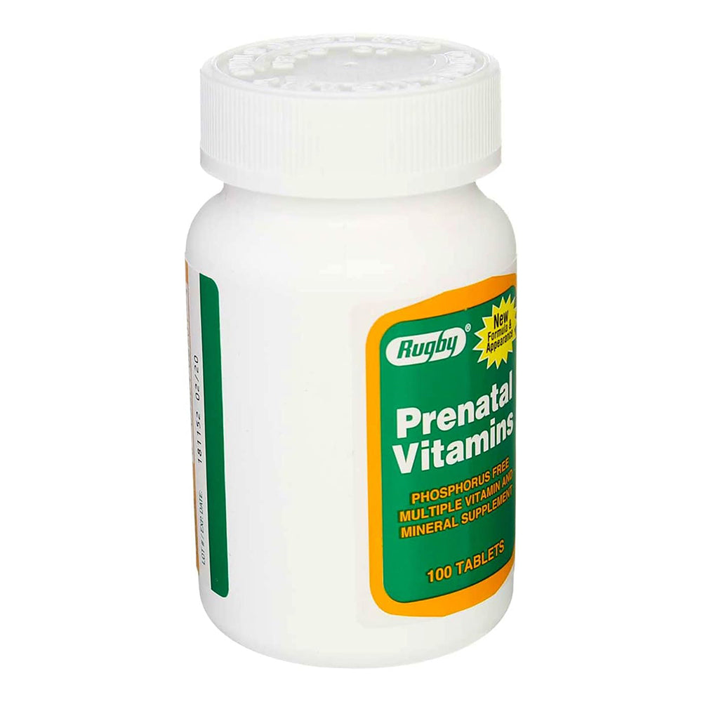 Rugby Prenatal Vitamins Tablets - 100 Count