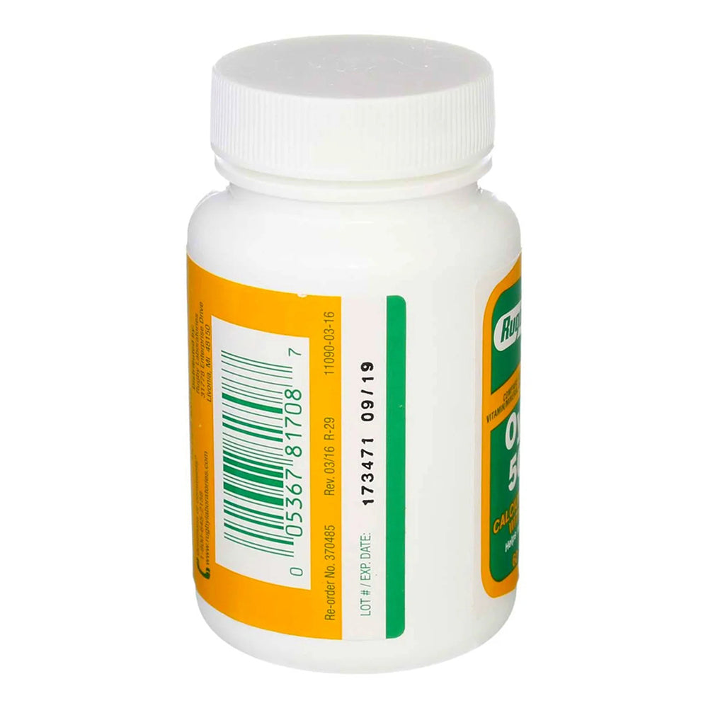 Rugby Oysco 500 + D Calcium Supplement Tablets - 60 Count