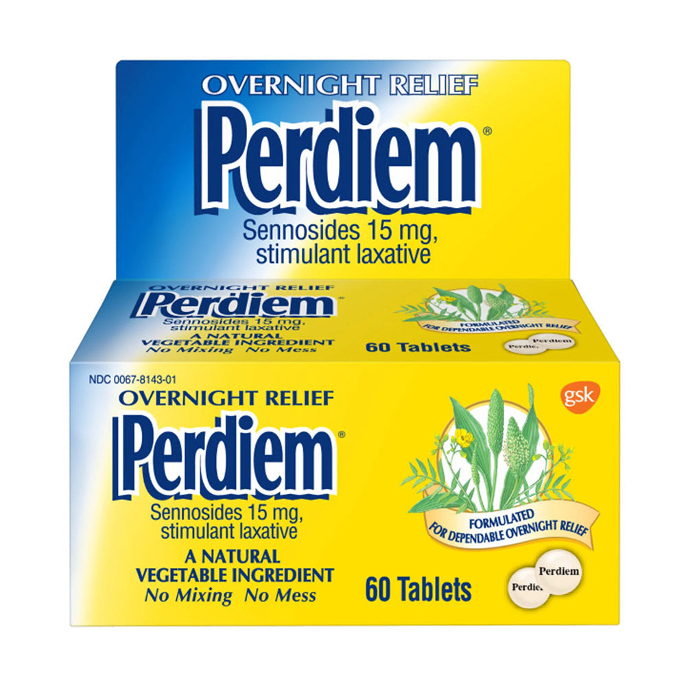Perdiem Sennosides Stimulant Laxative, Overnight Relief - 60 Ea