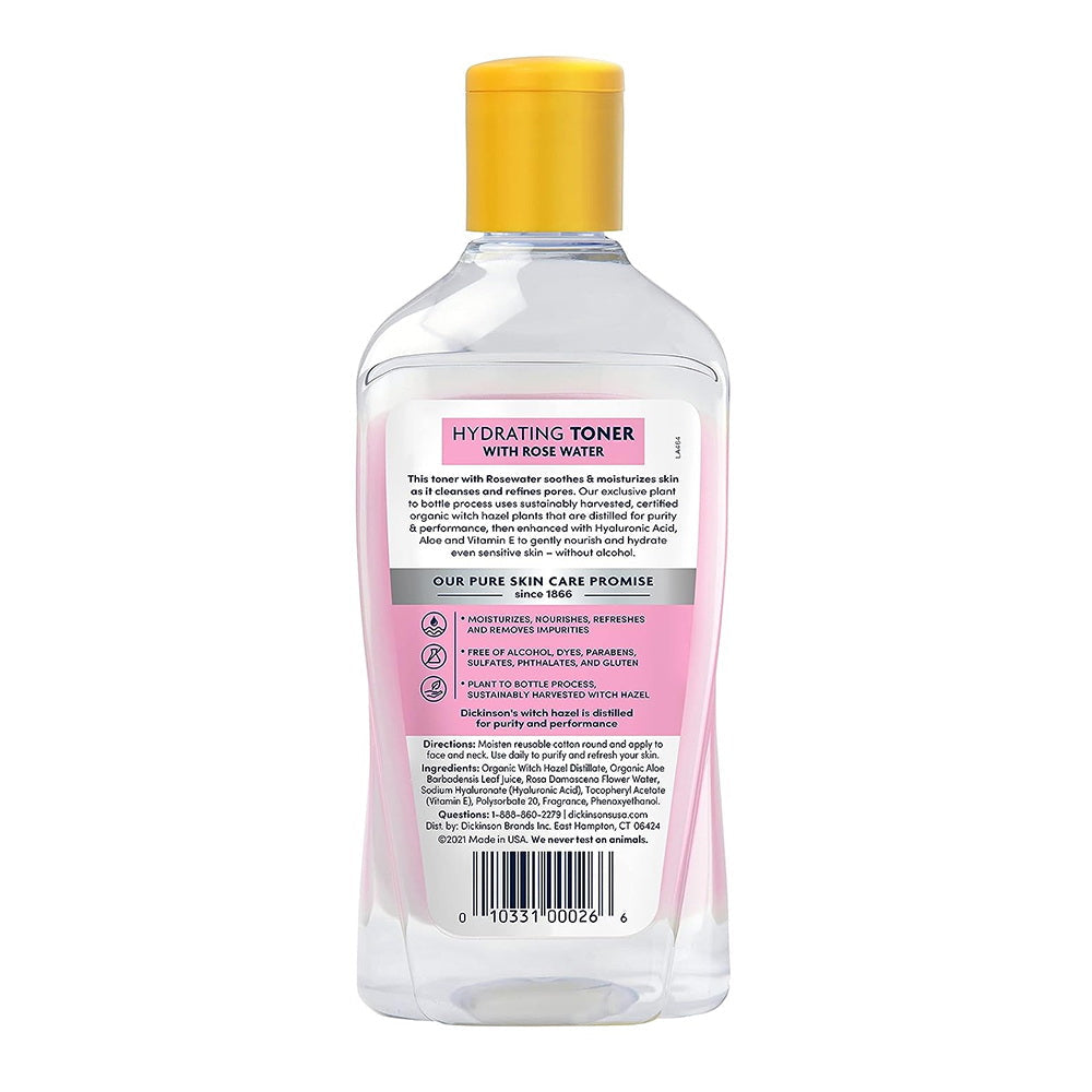 Dickinson'S Enhanced Witch Hazel Hydrating Toner, Alcohol Free - 16 Oz
