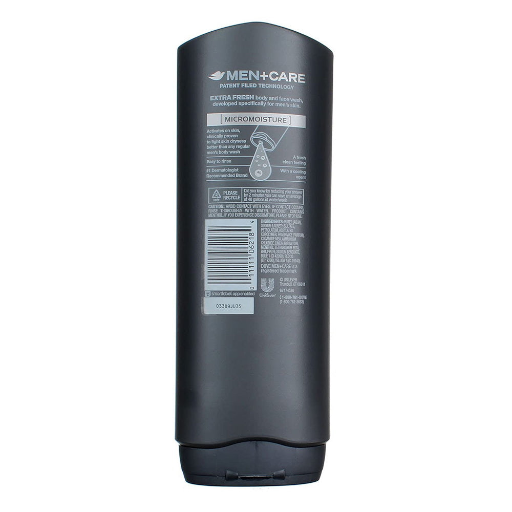 Dove Men+Care Body Wash And Face Wash Extra Fresh Cleanser 18 Oz