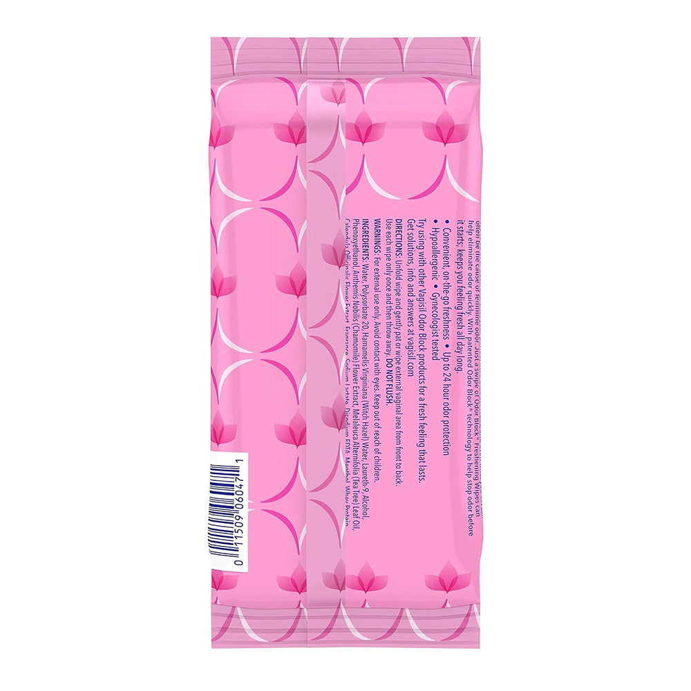 Vagisil Odor Block 20 Wipes 1 Ea