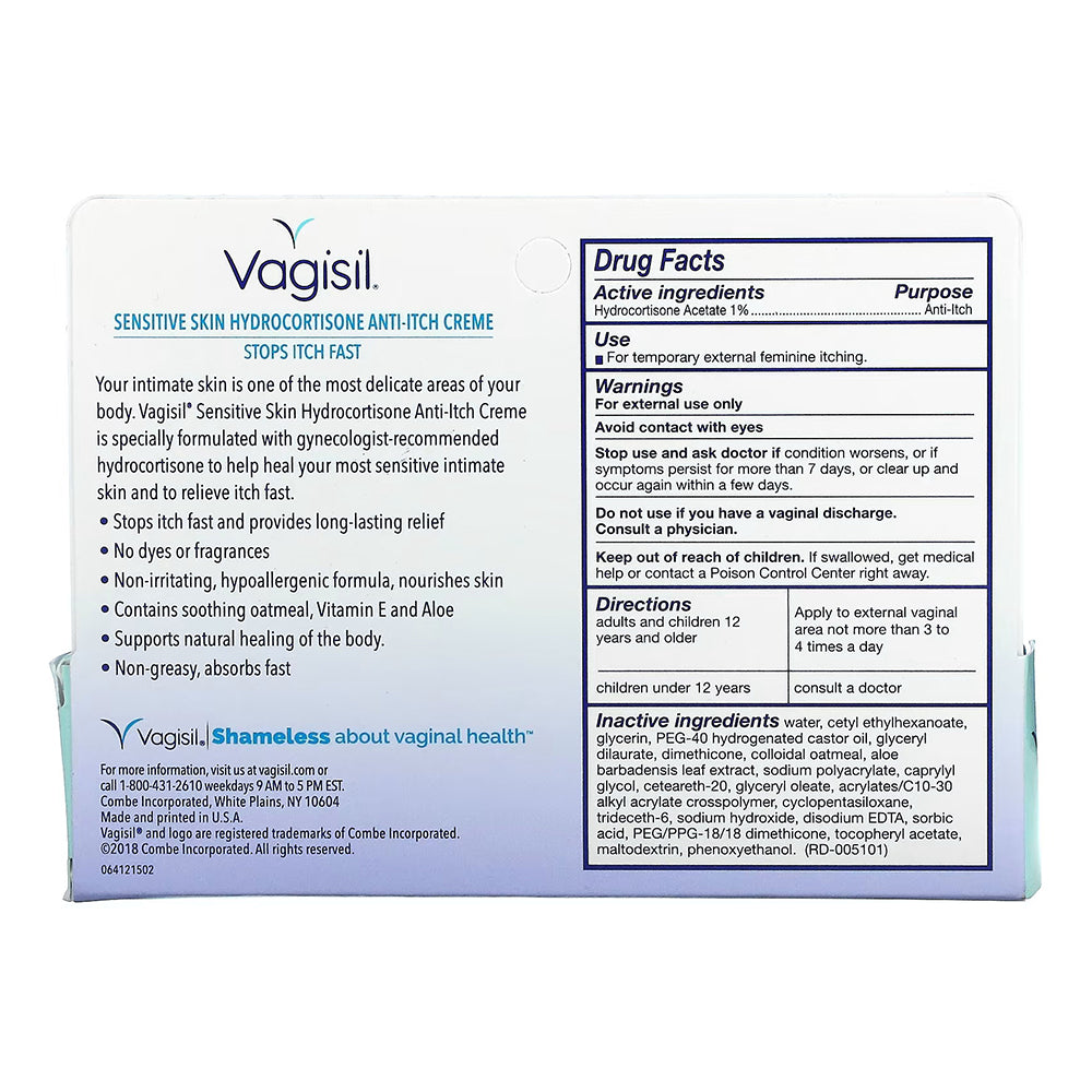 Vagisil Maximum Strength Anti-Itch Creme, Sensitive Skin Formula 1 Oz