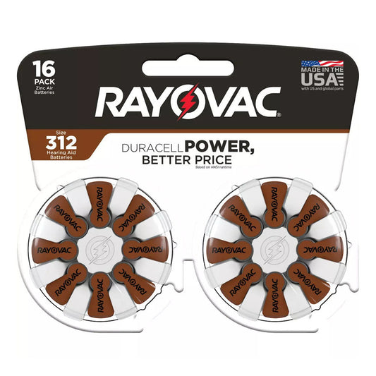 Rayovac Hearing Aid Batteries, Hearing Aid Batteries Size 312