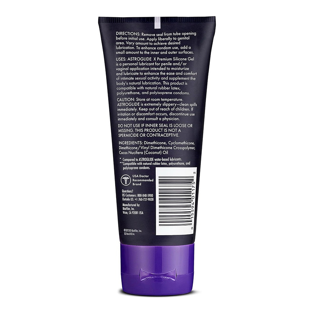 Astroglide X Premium Silicone Gel Personal Lube - 3 Oz
