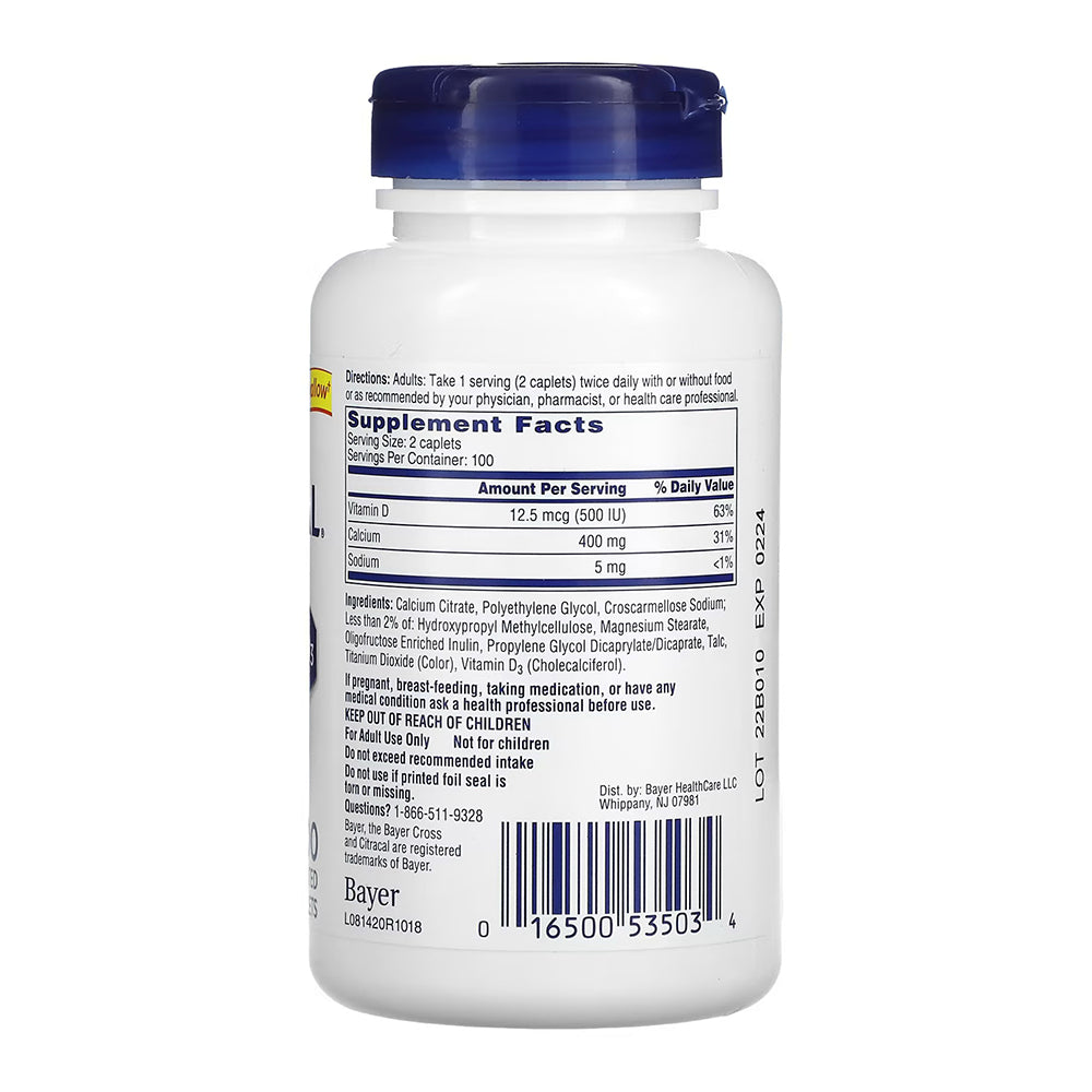 Citracal Calcium Citrate + D Coated Tablets Petites - 200 Count