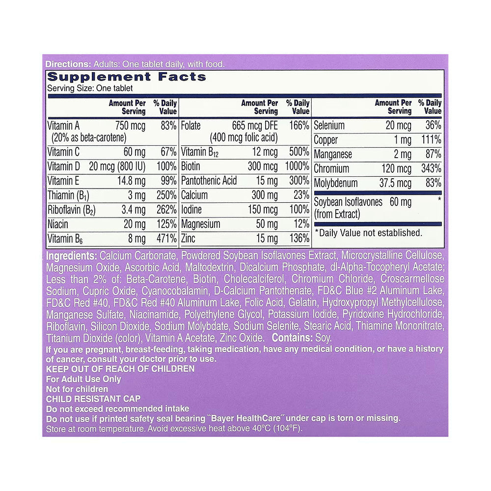 One A Day Women's Menopause Formula Multivitamin Tablets, 50 Count