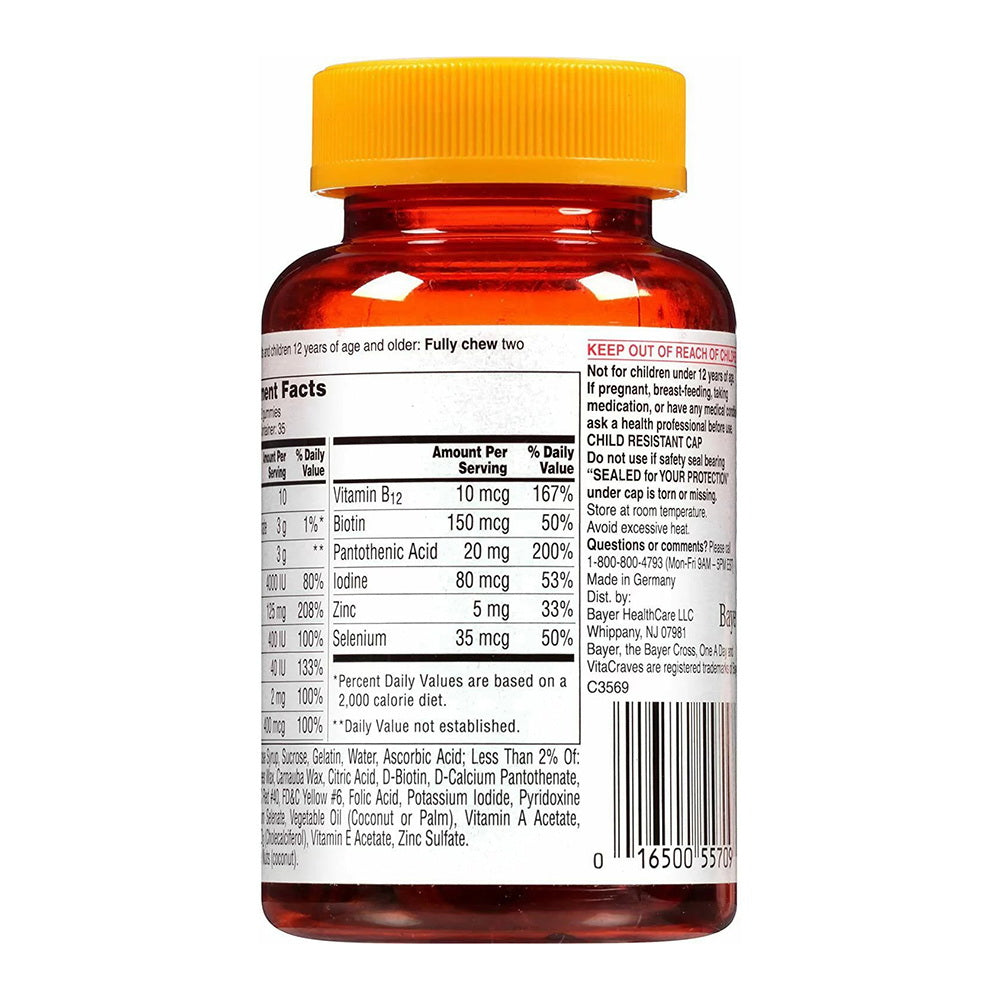 One A Day Vitacraves Immunity Support Multivitamin Gummies 70 Ea