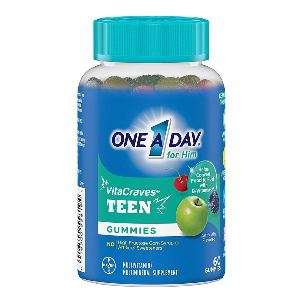 One A Day Vitacraves Teen For Him Gummies, Assorted 60 Ea