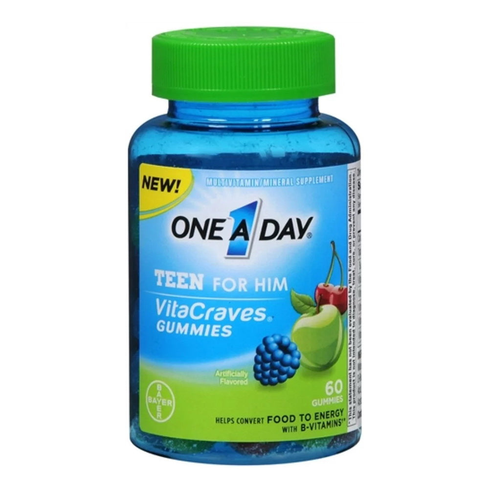 One A Day Vitacraves Teen For Him Gummies, Assorted 60 Ea