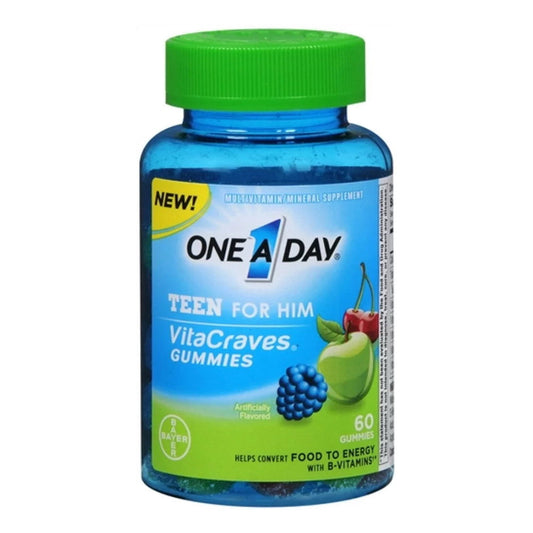One A Day Vitacraves Teen For Him Gummies, Assorted 60 Ea