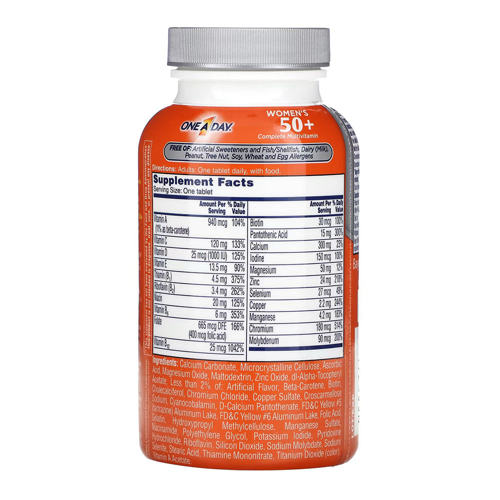 One A Day Women'S 50+ Multivitamin Tablets For Women - 100 Ct