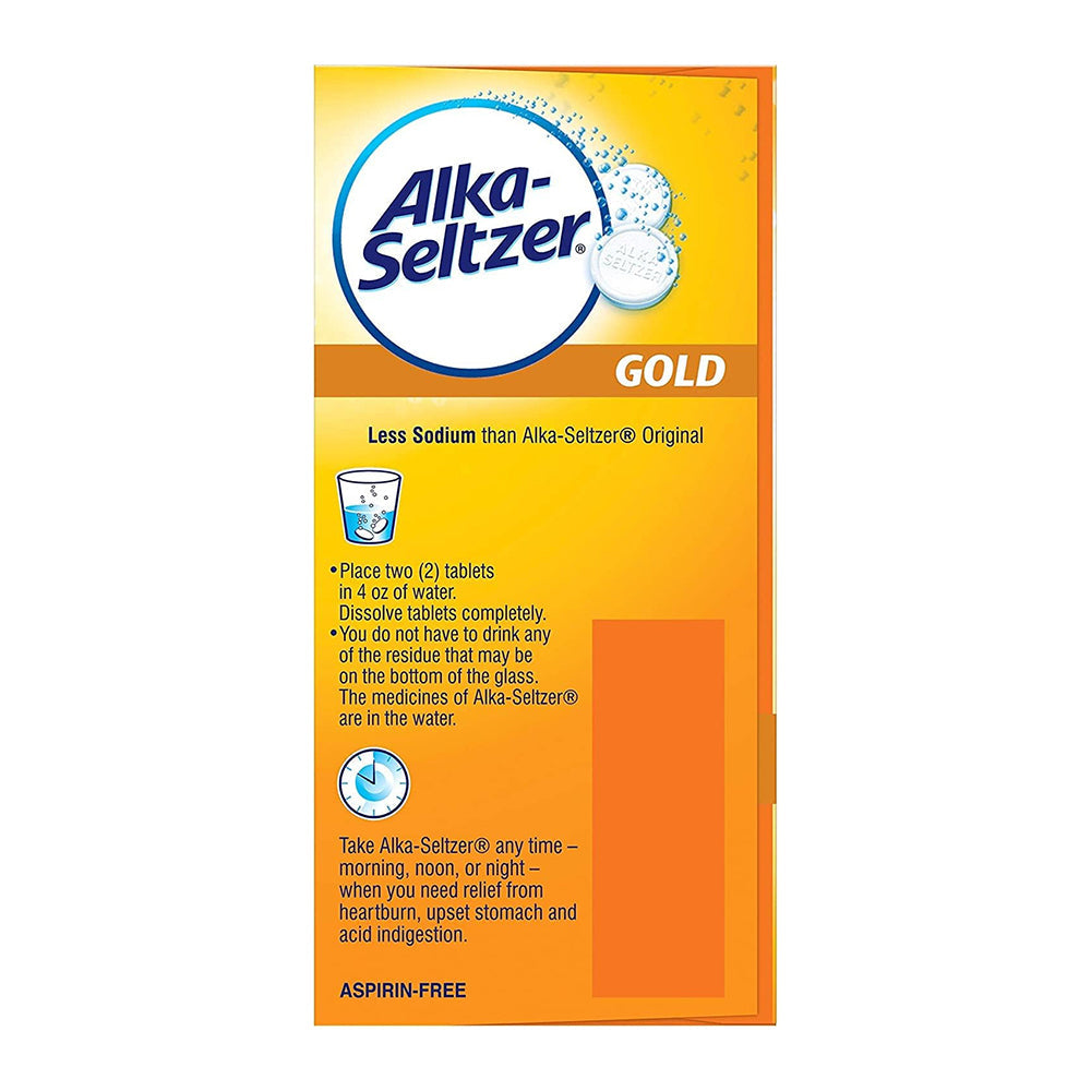 Alka-Seltzer Gold Effervescent Tablets - 36 Count