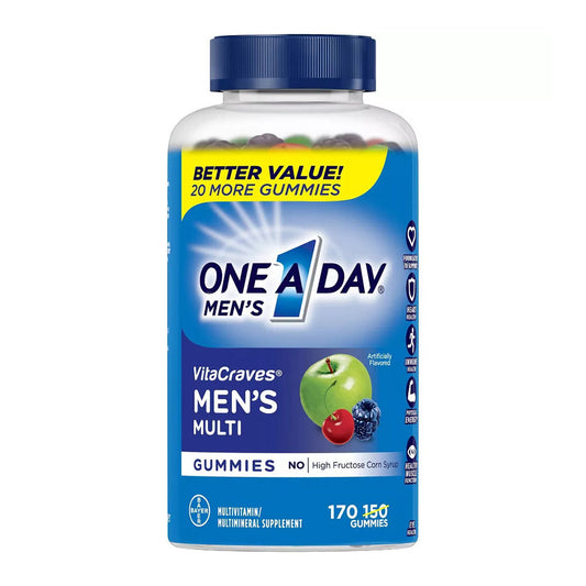 One A Day Men'S Vitacraves Gummies, Multivitamins For Men - 170 Count