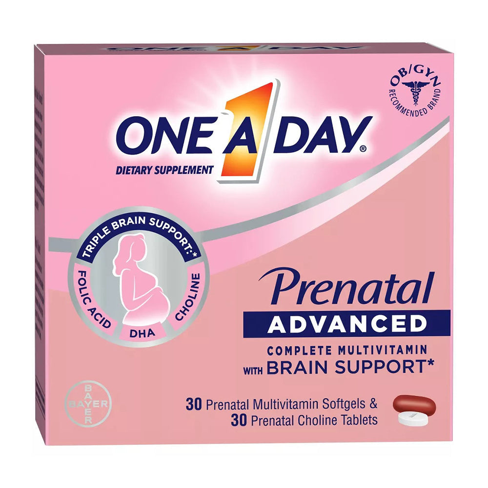 One A Day Women'S Prenatal Advanced Multivitamin & Choline Tablets - 60 Ea