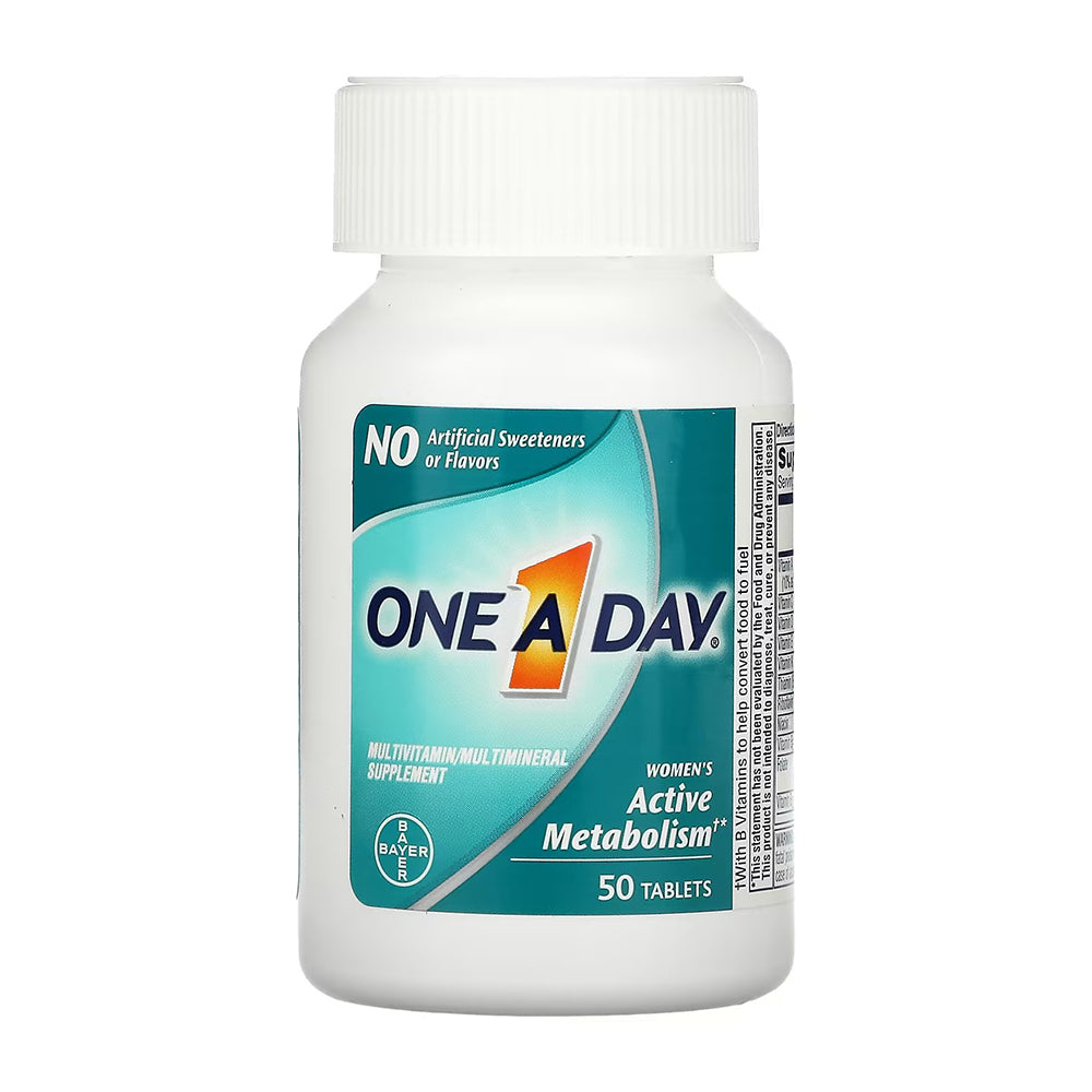 One A Day Women'S Active Metabolism, Multivitamin/ Multimineral Supplement, 50 Tablets