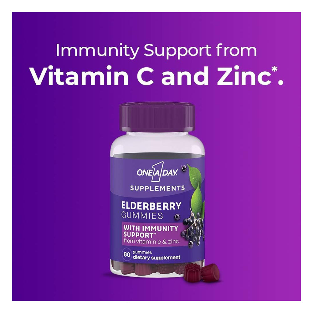 One A Day Elderberry Gummies - 60 Count