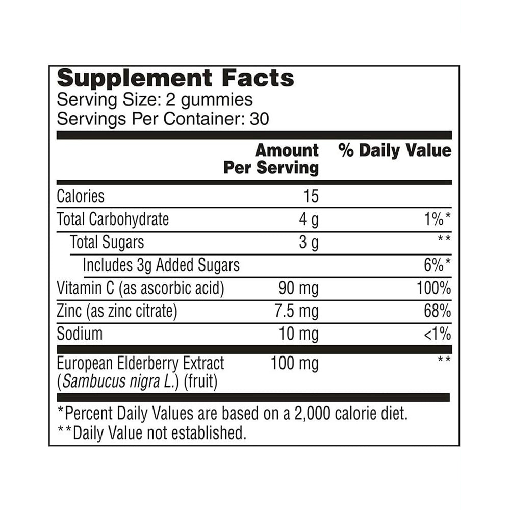 One A Day Elderberry Gummies - 60 Count