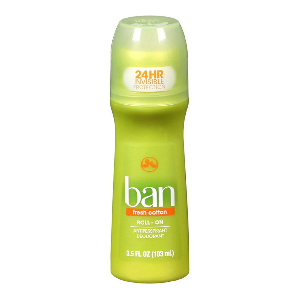 Ban Roll-On Antiperspirant And Deodorant, Fresh Cotton - 3.5 Oz
