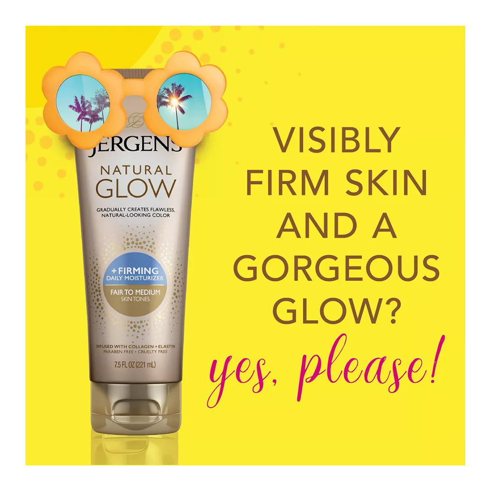 Jergens Natural Glow Firming Moisturizer, Fair To Medium Skin Tones - 7.5 Ounces