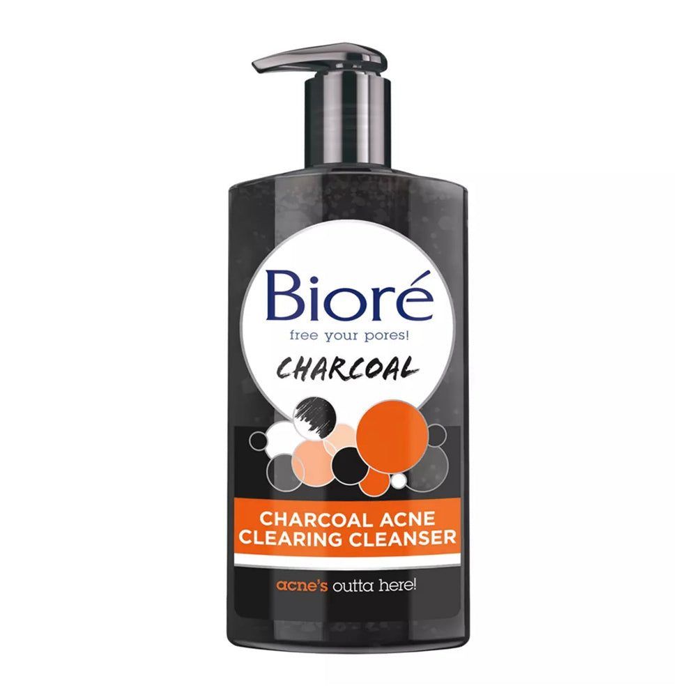 Biore Charcoal Acne Clearing Cleanser Pump - 6.77 Ounce