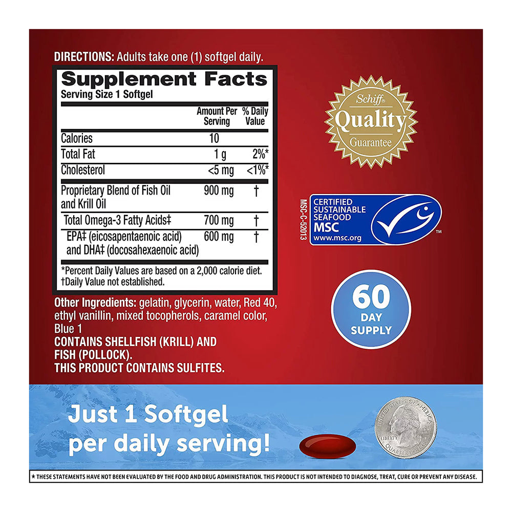 Megared Fish Oil + Krill Oil - 40 Softgels