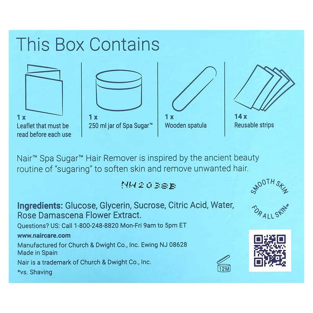 Nair Sugar Spa, Wax Free Sugar Waxing Kit For Women,250Ml