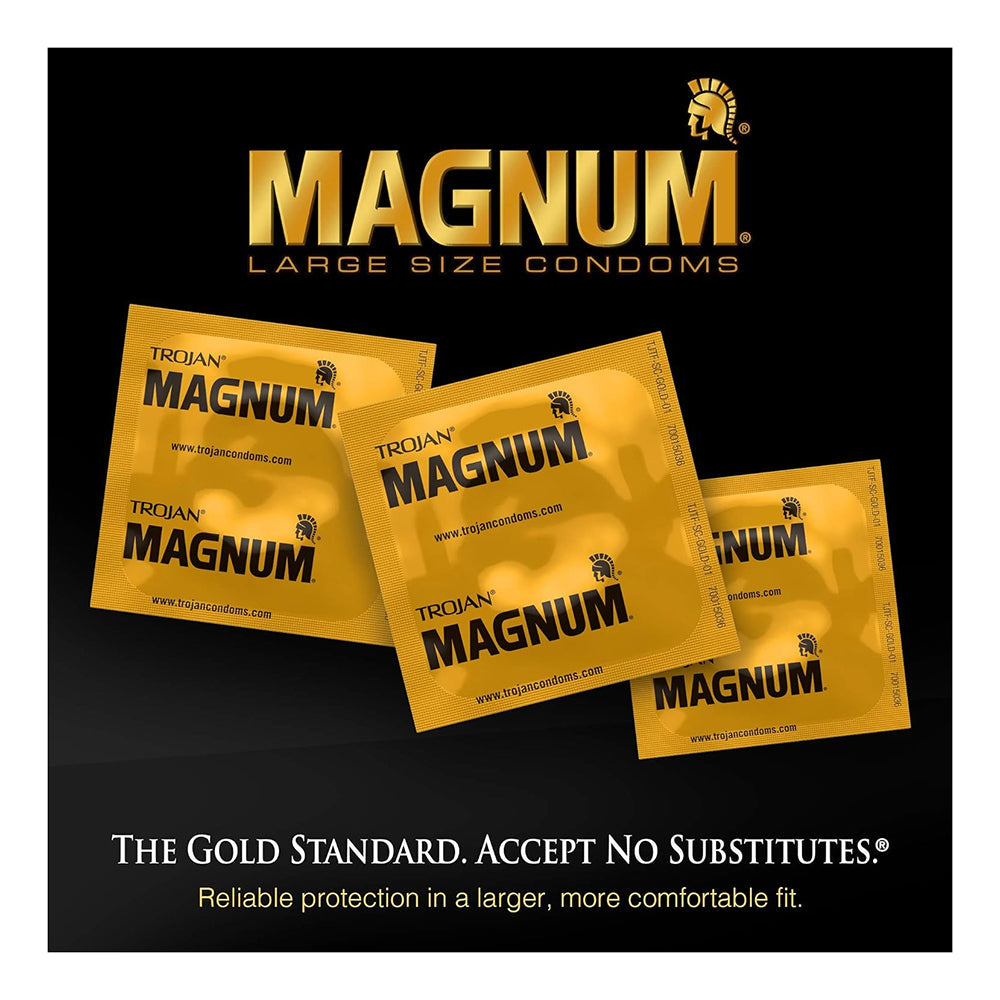 Trojan Magnum Condoms Large Lubricated Latex 3 Each