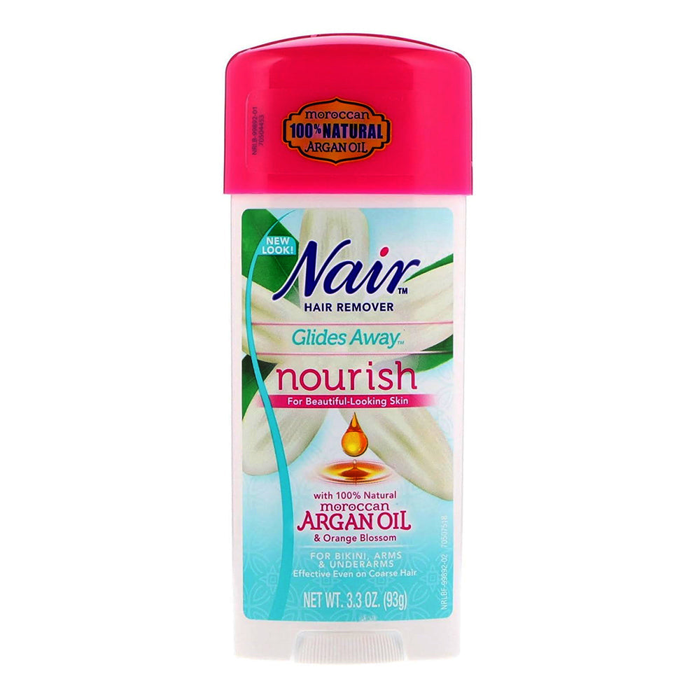 Nair Hair Remover Glides Away Max, Moroccan Argan Oil, For Bikini, Arms & Underarms 3.3 Oz