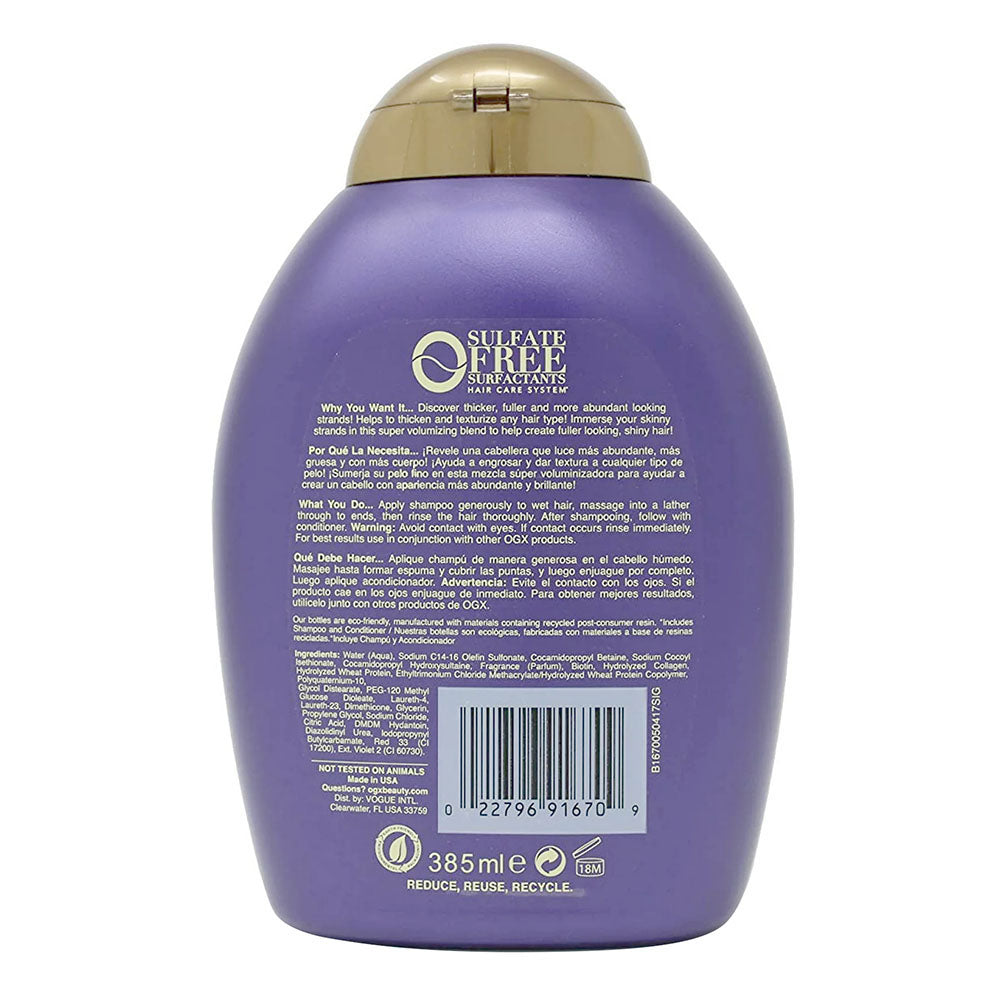 Ogx Biotin & Collagen Shampoo, Volumizing - 13 Fl Oz
