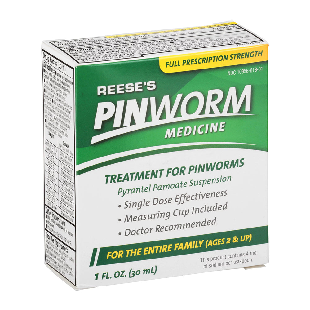 Reeses Pinworm Medicine Liquid For Entire Family, Full Prescription Strength, 2 Oz