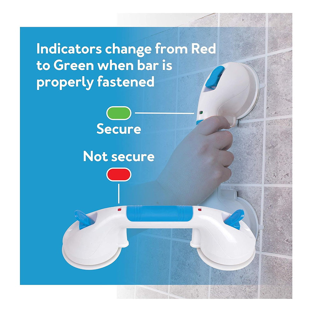Carex 16" Ultra Grip Suction Shower Grab Bar - Dual Locking - 1 Ea
