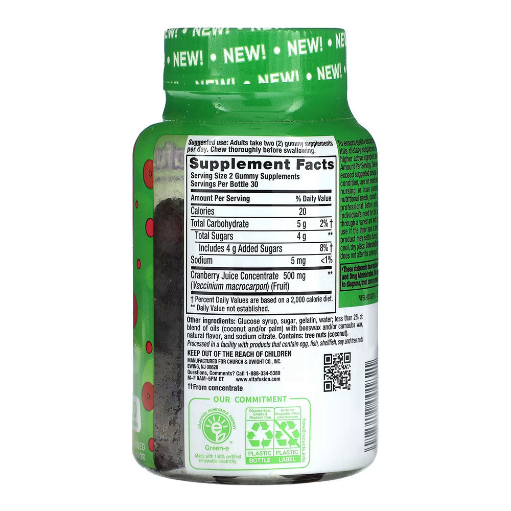 Vitafusion Cranberry Gummies For Women, 500Mg Cranberry Juice Concentrate Per Serving, 60Ct