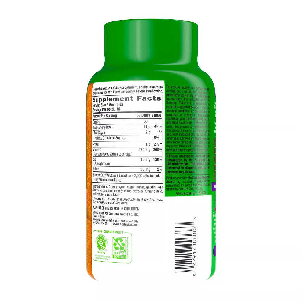 Vitafusion Power Zinc Dietary Supplements - 90Ct