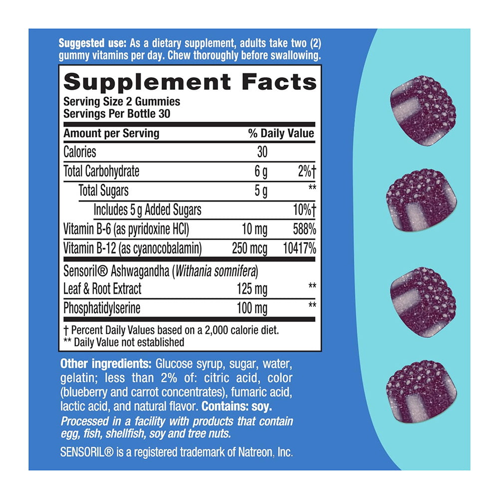Vitafusion Ashwagandha Gummies Help Manage Stress Gummy 60 Count