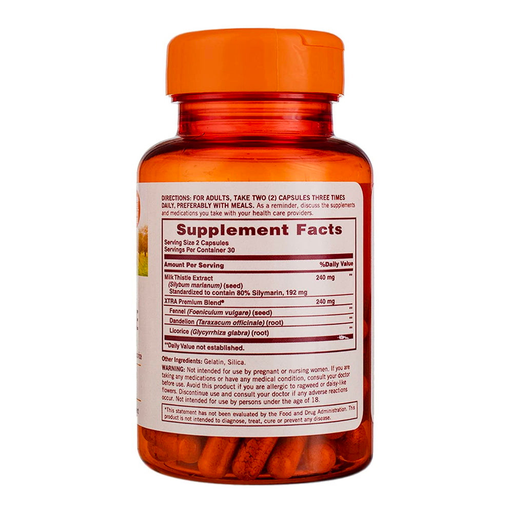 Sundown, Milk Thistle Xtra Capsules, 60 Count