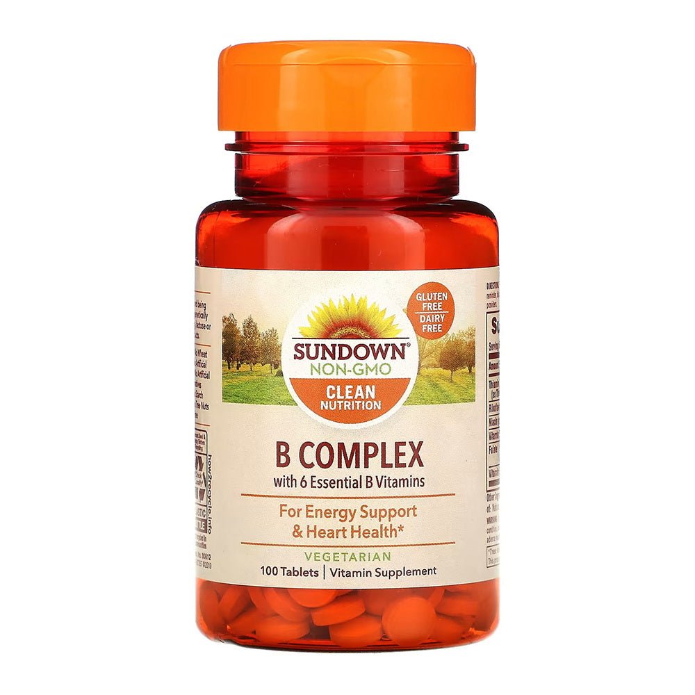 Sundown Naturals B Complex Energy Support Supplement Tablets - 100 ea