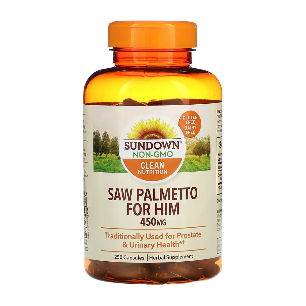 Sundown Naturals Saw Palmetto, 450 mg, 250 Capsules