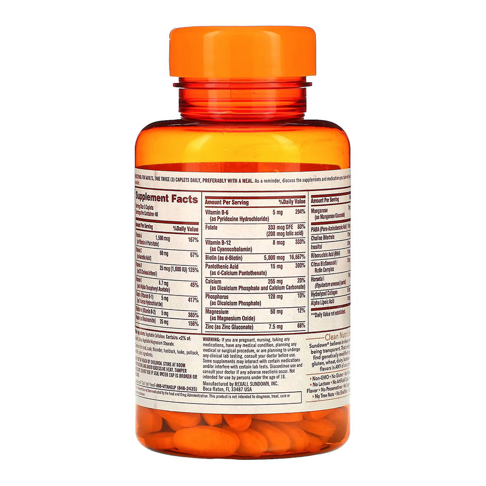 Sundown Naturals Hair, Skin & Nails Caplets 120 Ea