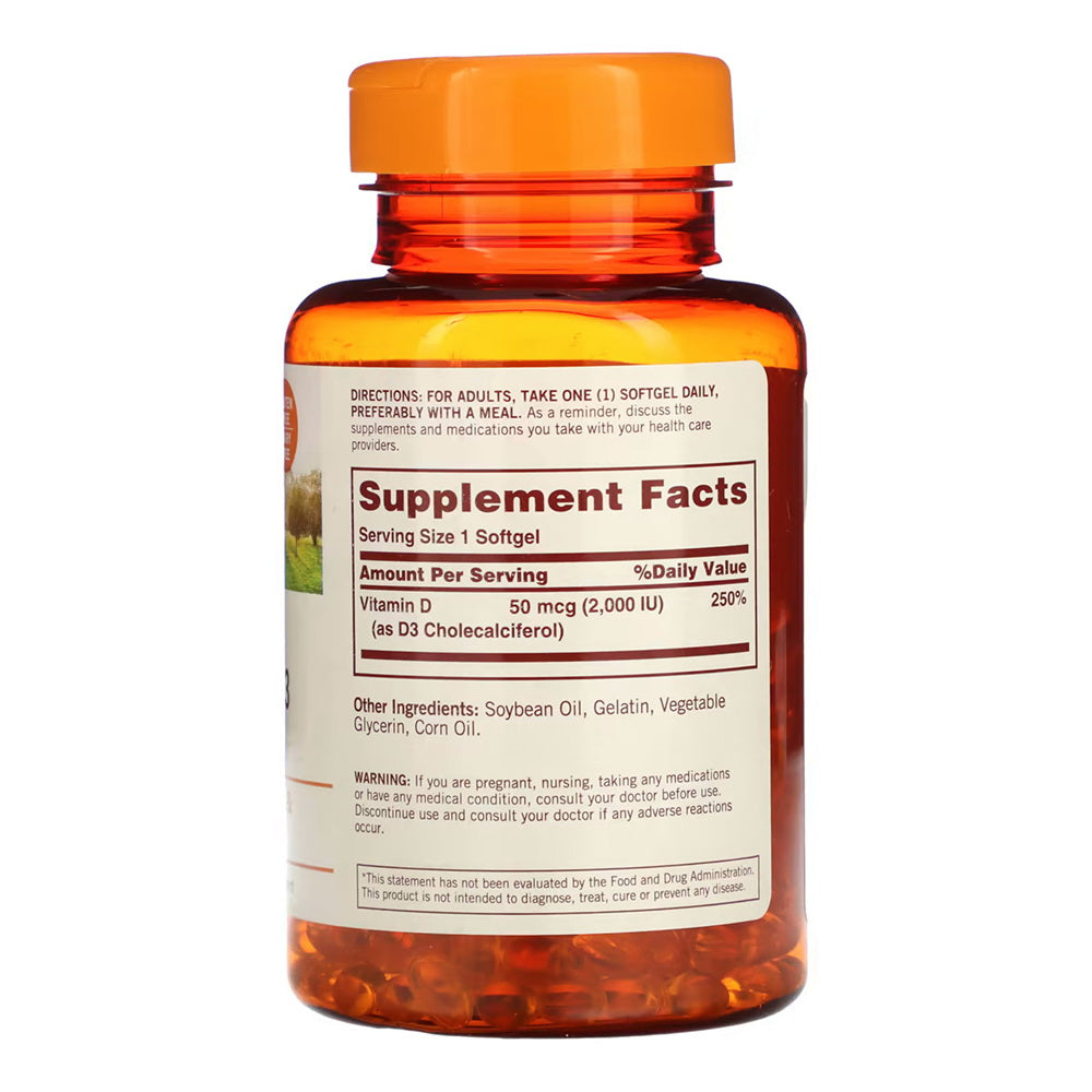Sundown Naturals Vitamin D3 2000 Iu - 350 Softgels