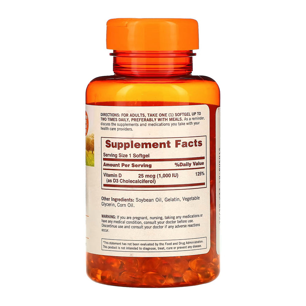 Sundown Naturals??????? Vitamin D3 25 Mcg (1000 Iu), 400 Softgels