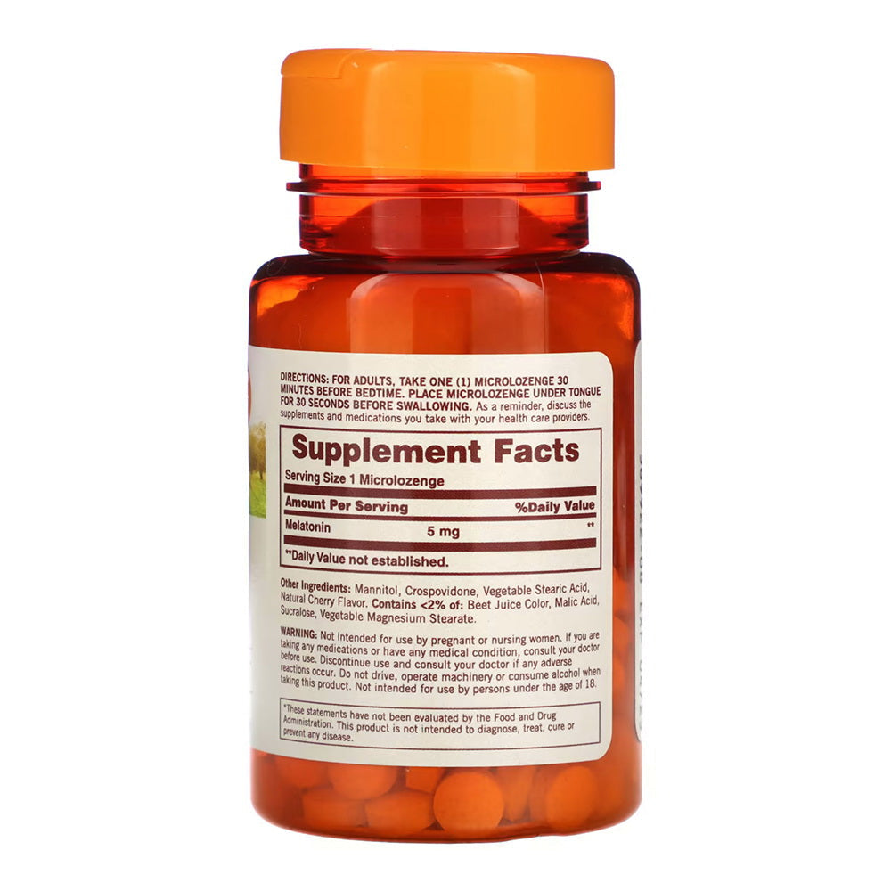 Sundown Naturals Melatonin 5 Mg Microlozenges, Cheery - 90 Ea