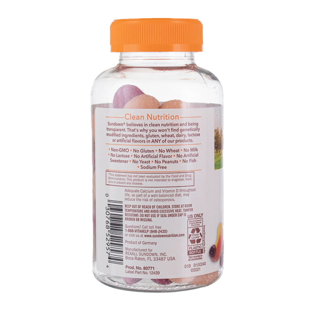 Sundown Naturals Calcium Gummies With Vitamin D3, 50 Ea