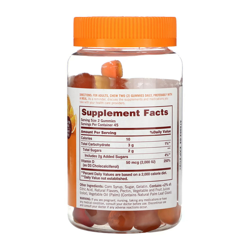Sundown Vitamin D3 50 Mcg (2000 Iu), 90 Gummies