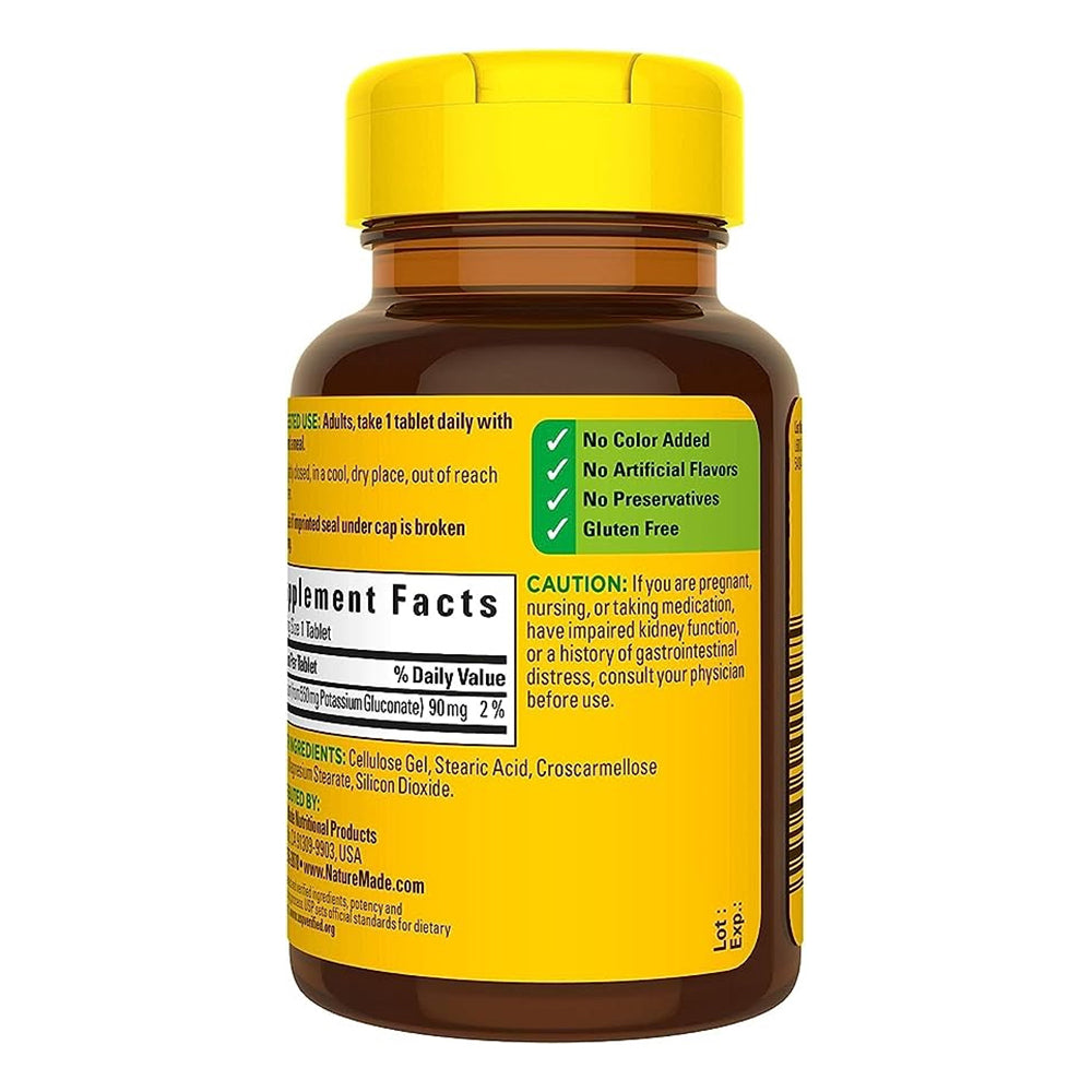 Nature Made Potassium Gluconate 550 Mg Tablets 100 Ea