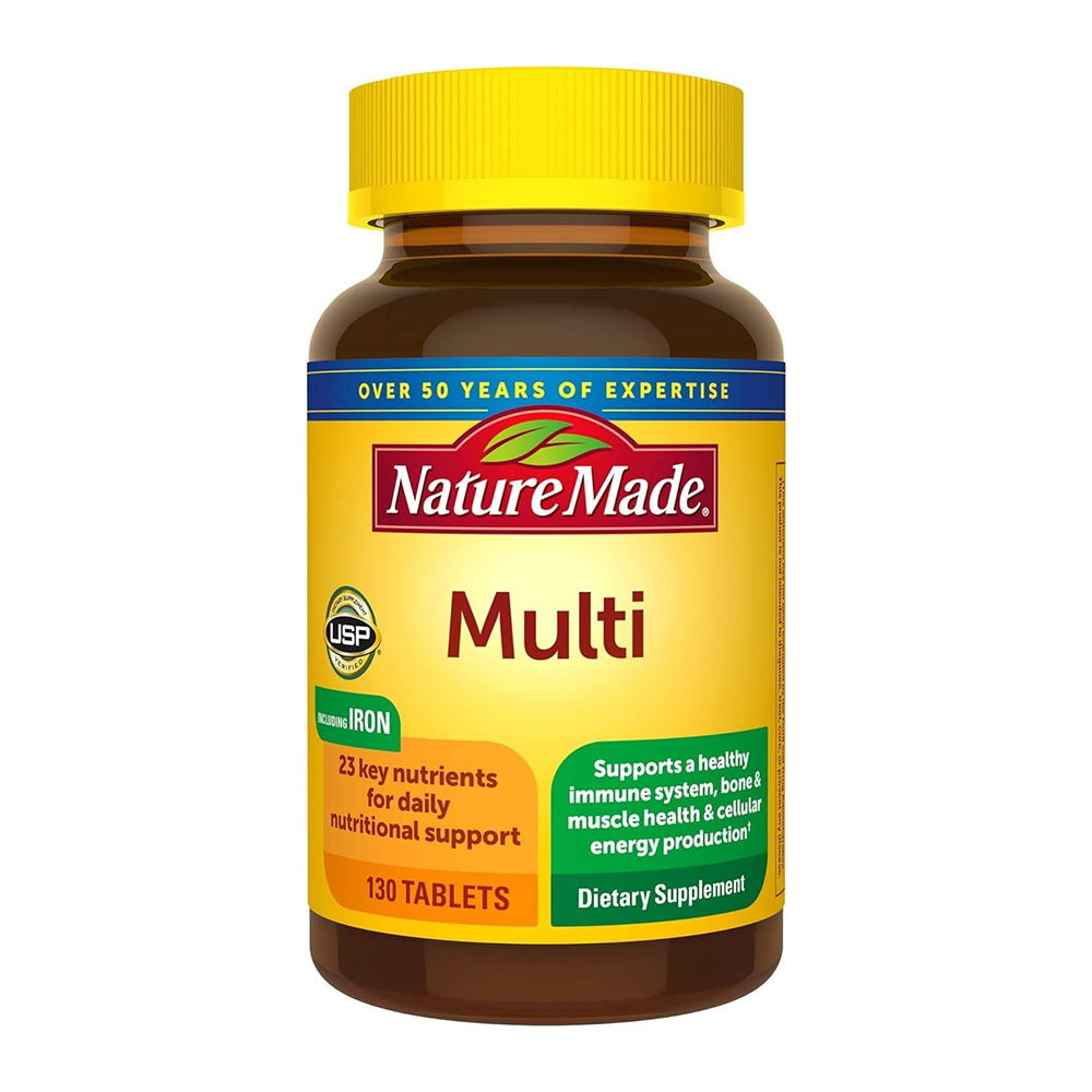 Nature Made Multivitamin Tablets With Iron For Daily Nutritional Support - 130 Tab