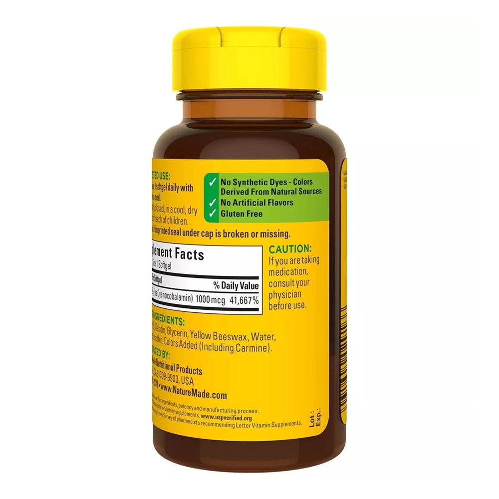 Nature Made Vitamin B12 1000 Mcg Softgels Dietary Supplement - 150 Softgels