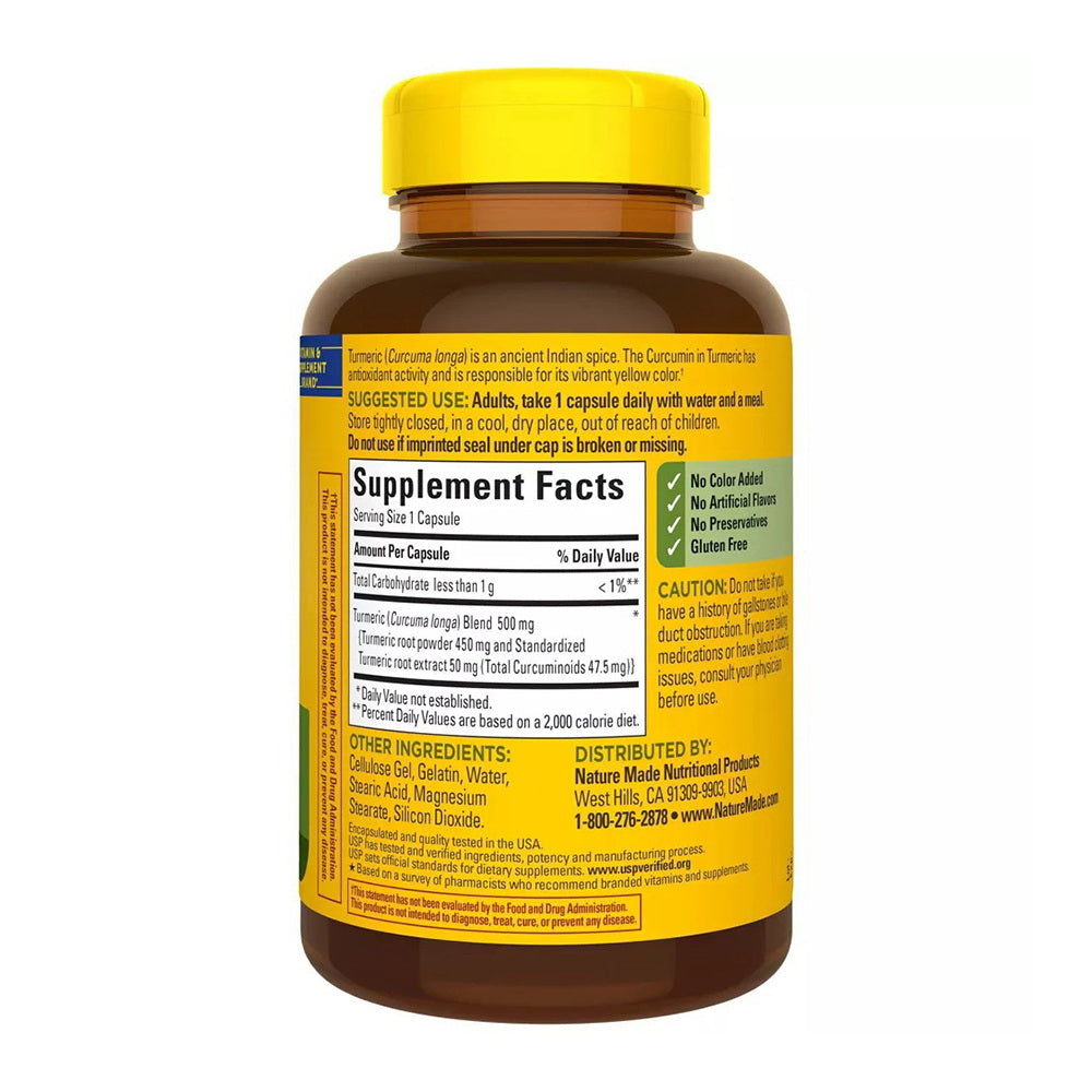 Nature Made Turmeric Curcumin 500Mg - 120 Capsules