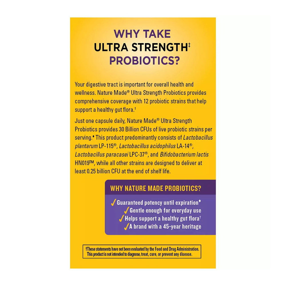 Nature Made Ultra Strength Probiotic Capsules, 25 Ea